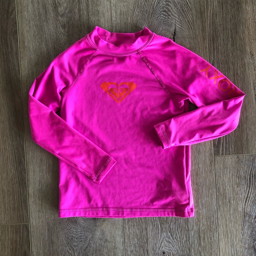 Rory girl hot neon pink rash guard 7 long sleeve